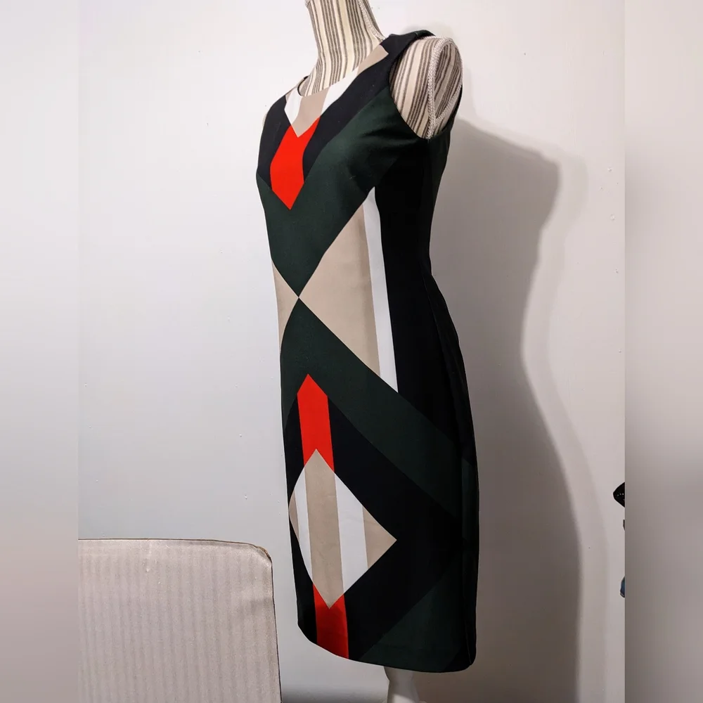 Calvin Klein dressy colorful slim dress - Picture 3 of 16